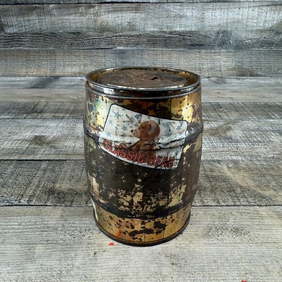 Other - Vintage Classic Bear Tin Piggy Bank Container